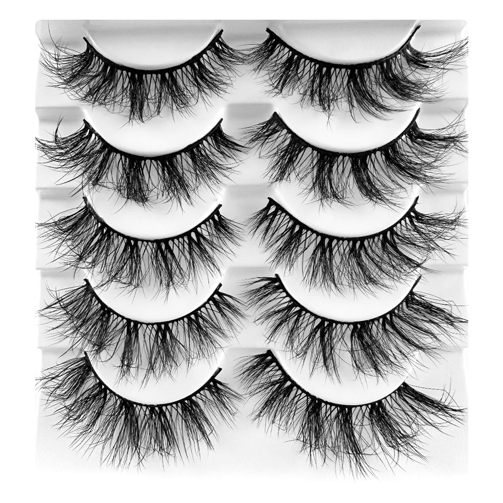 thumbnail image 2 of 5 Pares de Pestañas Postizas en Capas de Aspecto Natural, 2 of 2